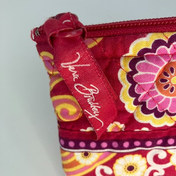 Vera Bradley Raspberry Fizz fuchsia pink coin purse like new - Picture 4 of 4